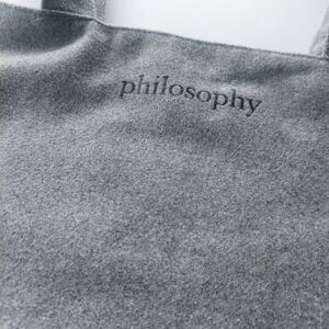 Philosophy Bag Gray Handbag Tote Cosmetic Bag